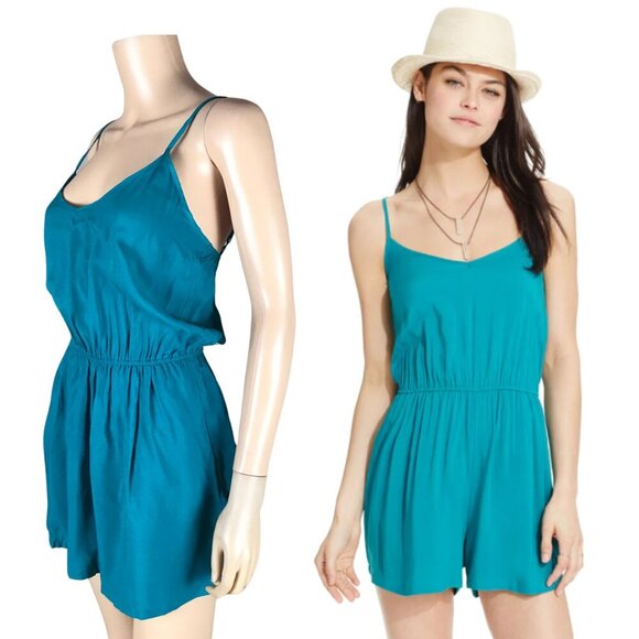 ULTRA FLIRT' Turquoise Romper NWT Medium - Picture 1 of 9